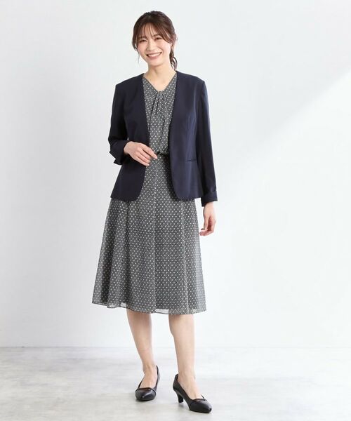 Reflect / リフレクト ノーカラージャケット | 【洗える／セットアップ可】ノーカラージャケット | 詳細20