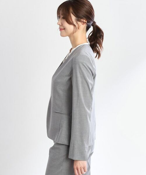 Reflect / リフレクト ノーカラージャケット | 【洗える／セットアップ可】ノーカラージャケット | 詳細24