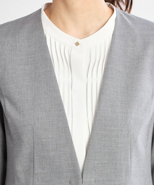 Reflect / リフレクト ノーカラージャケット | 【洗える／セットアップ可】ノーカラージャケット | 詳細26