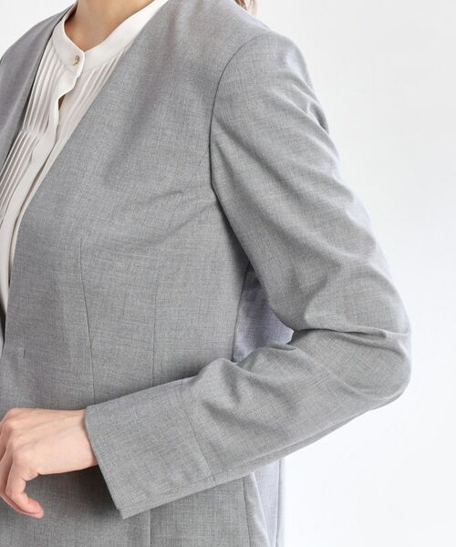 Reflect / リフレクト ノーカラージャケット | 【洗える／セットアップ可】ノーカラージャケット | 詳細27