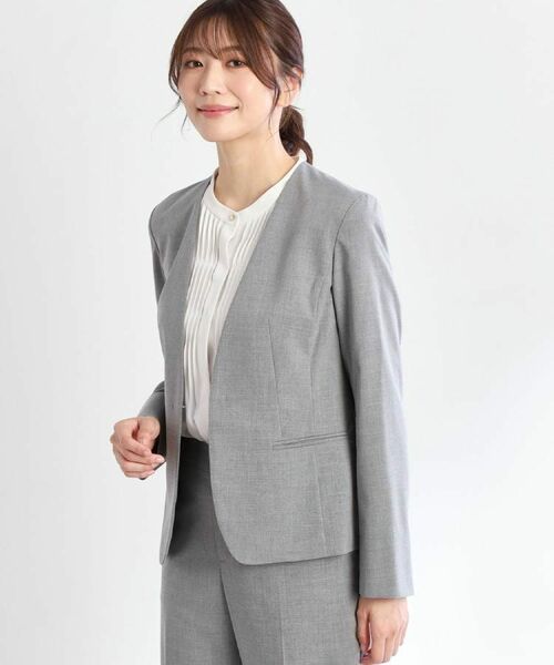 Reflect / リフレクト ノーカラージャケット | 【洗える／セットアップ可】ノーカラージャケット | 詳細6