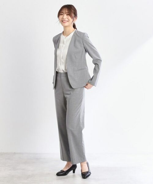 Reflect / リフレクト ノーカラージャケット | 【洗える／セットアップ可】ノーカラージャケット | 詳細9