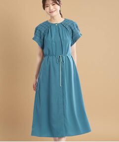 Reflect / リフレクト ロング・マキシ丈ワンピース | カットワークレーススリーブワンピース