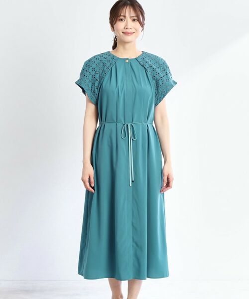 Reflect / リフレクト ロング・マキシ丈ワンピース | カットワークレーススリーブワンピース | 詳細24