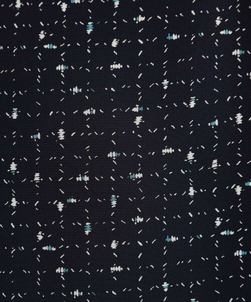 Reflect / リフレクト ミニ丈・ひざ丈ワンピース | 【WEB先行カラーあり/マシンウォッシュ可/ナローベルト付き】オフボディツイードチェックワンピース | 詳細15