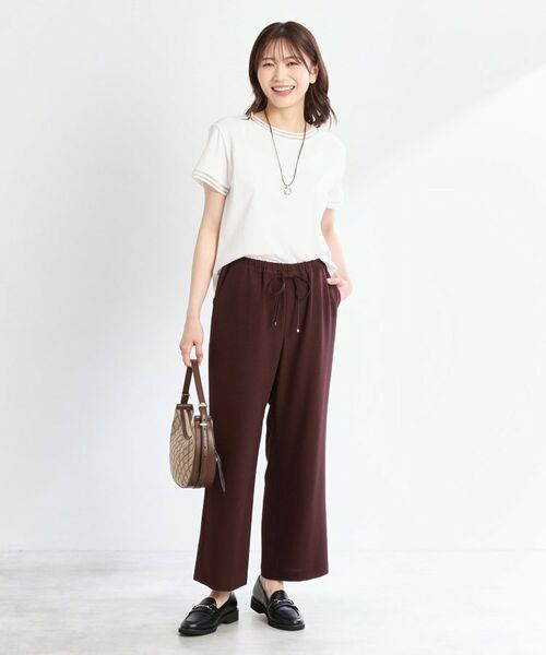 Reflect / リフレクト パンツ | 【接触冷感／マシンウォッシュ可／ウエスト総ゴム】ワイドシルエットパンツ | 詳細6