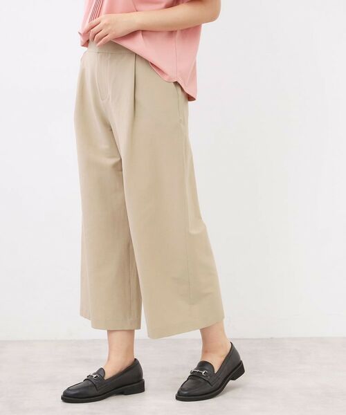 Reflect / リフレクト ショート・ハーフ・半端丈パンツ | 【お腹・腰周りすっきり見え◎】ストレッチワイドクロップドパンツ | 詳細11