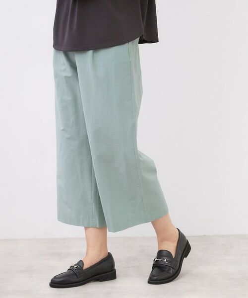 Reflect / リフレクト ショート・ハーフ・半端丈パンツ | 【お腹・腰周りすっきり見え◎】ストレッチワイドクロップドパンツ | 詳細3