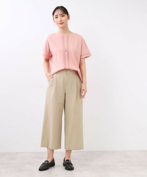 Reflect / リフレクト ショート・ハーフ・半端丈パンツ | 【お腹・腰周りすっきり見え◎】ストレッチワイドクロップドパンツ | 詳細9