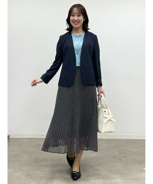 Reflect / リフレクト ロング・マキシ丈スカート | 【WEB先行カラーあり/マシンウォッシュ可/ウエスト総ゴム】コツキ幾何柄ロングスカート | 詳細2