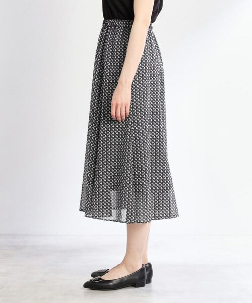 Reflect / リフレクト ロング・マキシ丈スカート | 【WEB先行カラーあり/マシンウォッシュ可/ウエスト総ゴム】コツキ幾何柄ロングスカート | 詳細21