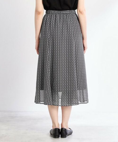 Reflect / リフレクト ロング・マキシ丈スカート | 【WEB先行カラーあり/マシンウォッシュ可/ウエスト総ゴム】コツキ幾何柄ロングスカート | 詳細22
