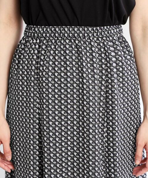 Reflect / リフレクト ロング・マキシ丈スカート | 【WEB先行カラーあり/マシンウォッシュ可/ウエスト総ゴム】コツキ幾何柄ロングスカート | 詳細23