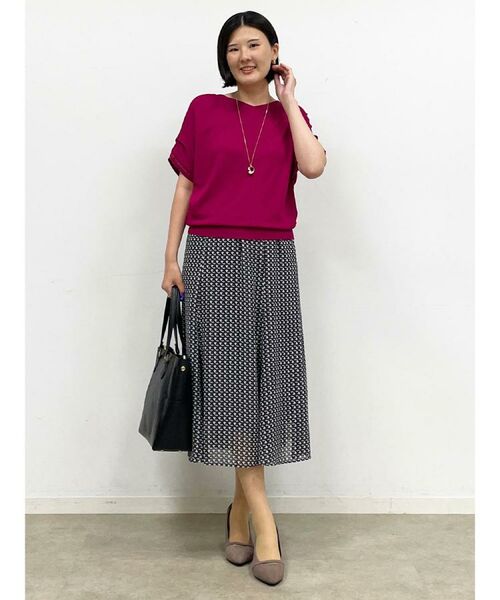 Reflect / リフレクト ロング・マキシ丈スカート | 【WEB先行カラーあり/マシンウォッシュ可/ウエスト総ゴム】コツキ幾何柄ロングスカート | 詳細3