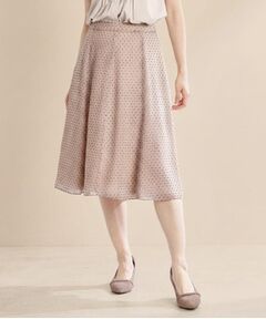 Reflect / リフレクト スカート | 【マシンウォッシュ可／セットアップ可】コツキ柄プリントフレアスカート