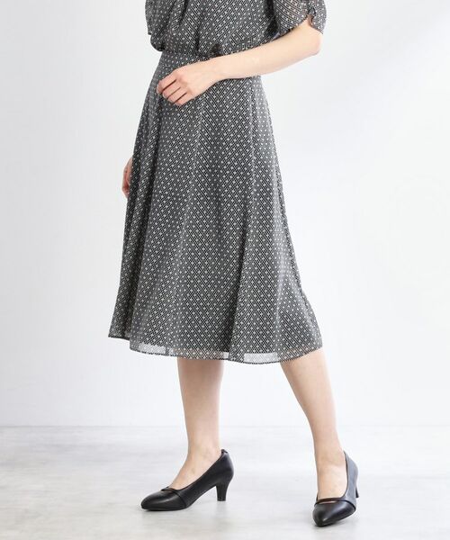Reflect / リフレクト スカート | 【マシンウォッシュ可／セットアップ可】コツキ柄プリントフレアスカート | 詳細11