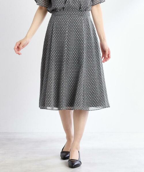 Reflect / リフレクト スカート | 【マシンウォッシュ可／セットアップ可】コツキ柄プリントフレアスカート | 詳細12