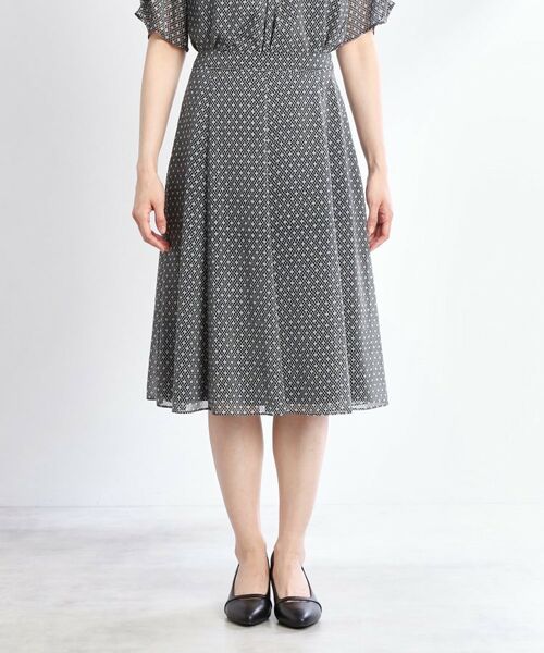 Reflect / リフレクト スカート | 【マシンウォッシュ可／セットアップ可】コツキ柄プリントフレアスカート | 詳細15