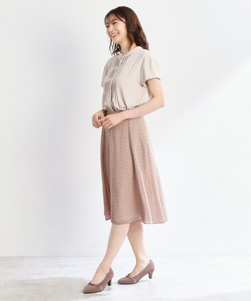 Reflect / リフレクト スカート | 【マシンウォッシュ可／セットアップ可】コツキ柄プリントフレアスカート | 詳細6