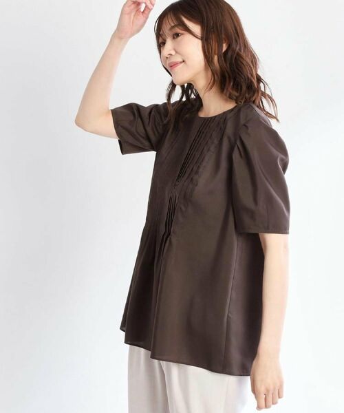 Reflect / リフレクト シャツ・ブラウス | 【すっきり見え！長め丈】ピンタックデザインチュニックブラウス | 詳細10