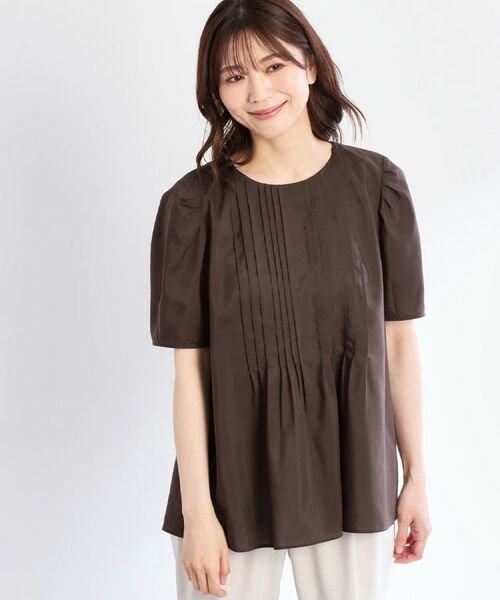 Reflect / リフレクト シャツ・ブラウス | 【すっきり見え！長め丈】ピンタックデザインチュニックブラウス | 詳細11