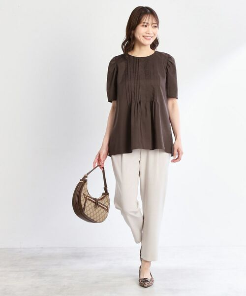 Reflect / リフレクト シャツ・ブラウス | 【すっきり見え！長め丈】ピンタックデザインチュニックブラウス | 詳細12