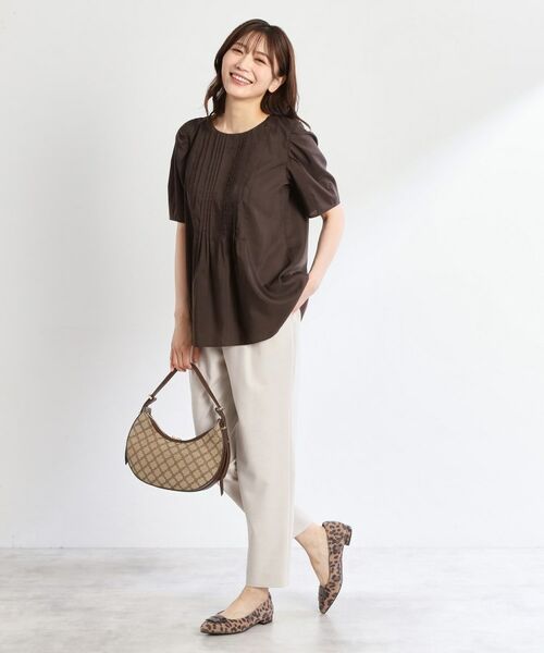 Reflect / リフレクト シャツ・ブラウス | 【すっきり見え！長め丈】ピンタックデザインチュニックブラウス | 詳細13