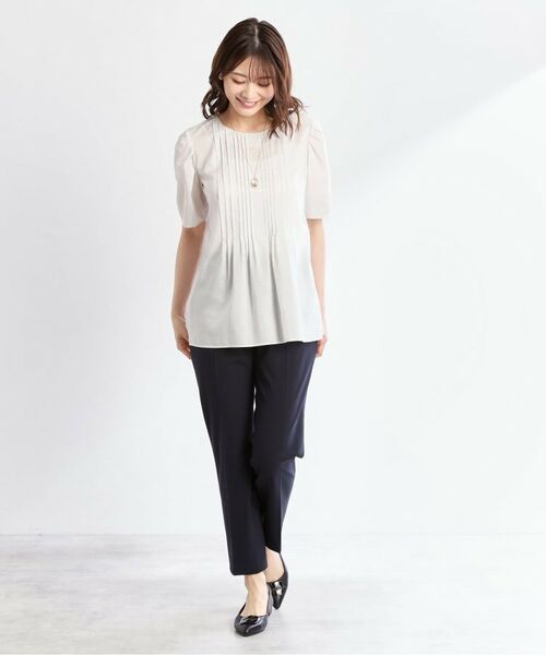 Reflect / リフレクト シャツ・ブラウス | 【すっきり見え！長め丈】ピンタックデザインチュニックブラウス | 詳細16