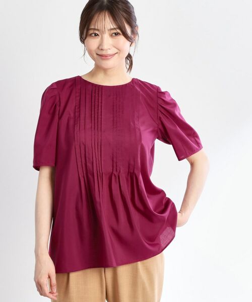 Reflect / リフレクト シャツ・ブラウス | 【すっきり見え！長め丈】ピンタックデザインチュニックブラウス | 詳細19