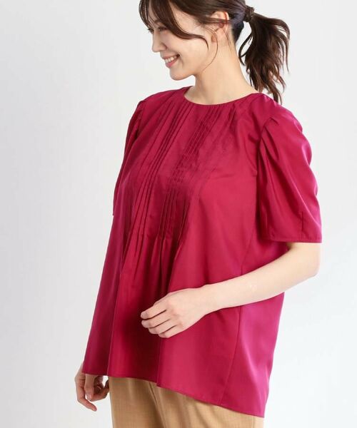 Reflect / リフレクト シャツ・ブラウス | 【すっきり見え！長め丈】ピンタックデザインチュニックブラウス | 詳細2