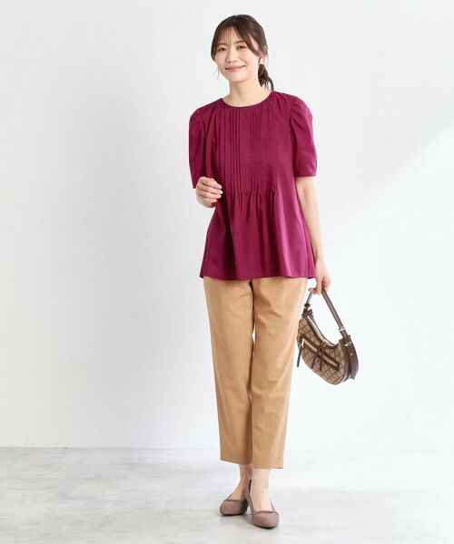 Reflect / リフレクト シャツ・ブラウス | 【すっきり見え！長め丈】ピンタックデザインチュニックブラウス | 詳細21