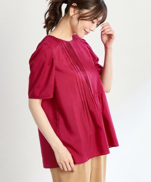 Reflect / リフレクト シャツ・ブラウス | 【すっきり見え！長め丈】ピンタックデザインチュニックブラウス | 詳細3