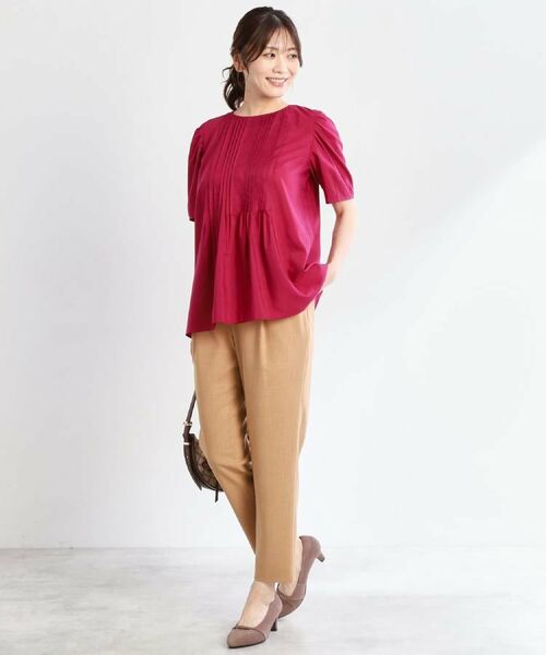 Reflect / リフレクト シャツ・ブラウス | 【すっきり見え！長め丈】ピンタックデザインチュニックブラウス | 詳細4