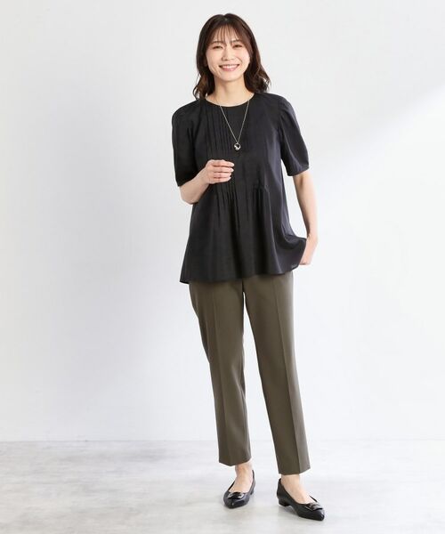 Reflect / リフレクト シャツ・ブラウス | 【すっきり見え！長め丈】ピンタックデザインチュニックブラウス | 詳細7