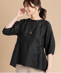 Reflect / リフレクト シャツ・ブラウス | 【すっきり見え！長め丈】ペプラムデザインシアーブラウス