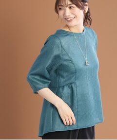 Reflect / リフレクト シャツ・ブラウス | 【すっきり見え！長め丈】ペプラムデザインシアーブラウス