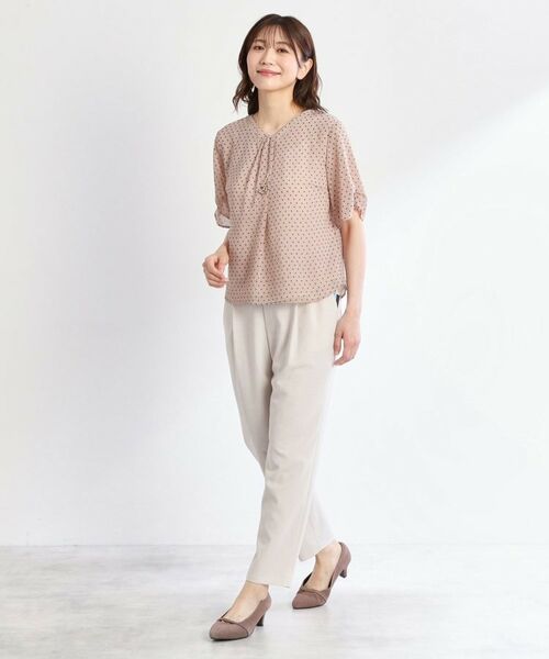 Reflect / リフレクト シャツ・ブラウス | 【マシンウォッシュ可/セットアップ可】コツキ柄プリントブラウス | 詳細14