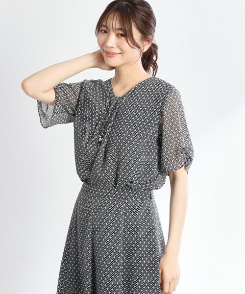 Reflect / リフレクト シャツ・ブラウス | 【マシンウォッシュ可/セットアップ可】コツキ柄プリントブラウス | 詳細16