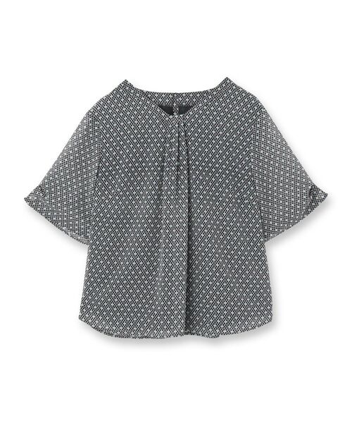 Reflect / リフレクト シャツ・ブラウス | 【マシンウォッシュ可/セットアップ可】コツキ柄プリントブラウス | 詳細21