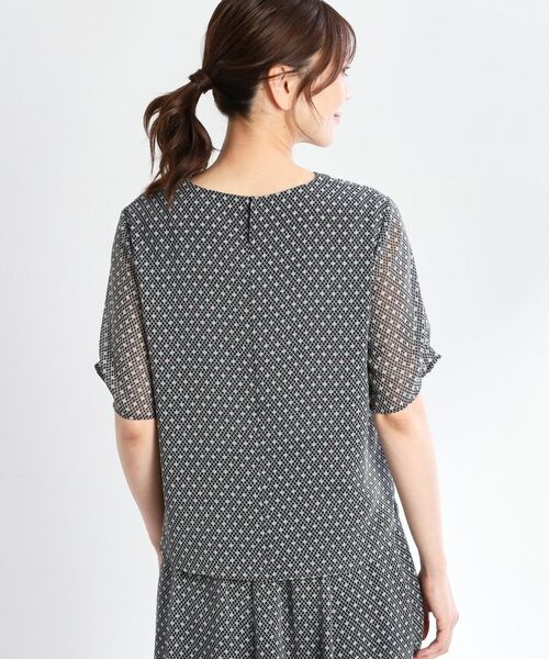 Reflect / リフレクト シャツ・ブラウス | 【マシンウォッシュ可/セットアップ可】コツキ柄プリントブラウス | 詳細24