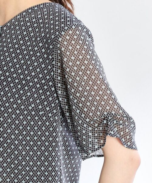 Reflect / リフレクト シャツ・ブラウス | 【マシンウォッシュ可/セットアップ可】コツキ柄プリントブラウス | 詳細27