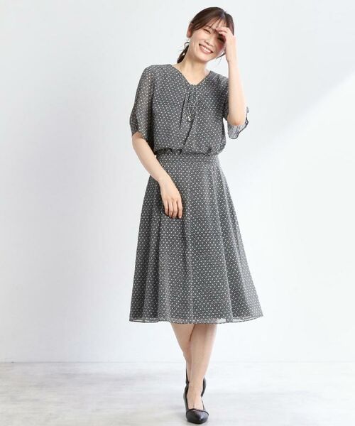 Reflect / リフレクト シャツ・ブラウス | 【マシンウォッシュ可/セットアップ可】コツキ柄プリントブラウス | 詳細3