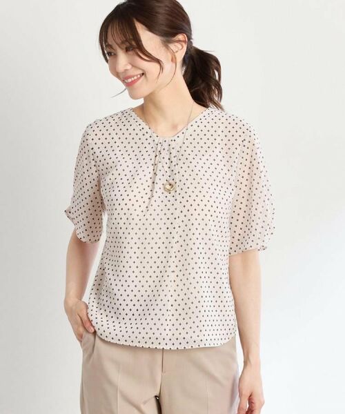 Reflect / リフレクト シャツ・ブラウス | 【マシンウォッシュ可/セットアップ可】コツキ柄プリントブラウス | 詳細7