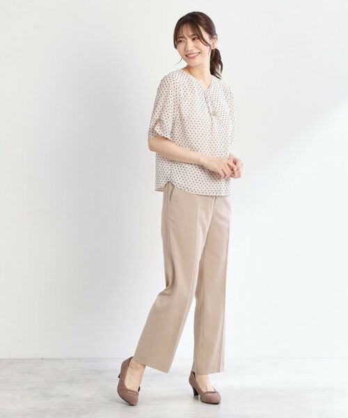 Reflect / リフレクト シャツ・ブラウス | 【マシンウォッシュ可/セットアップ可】コツキ柄プリントブラウス | 詳細8