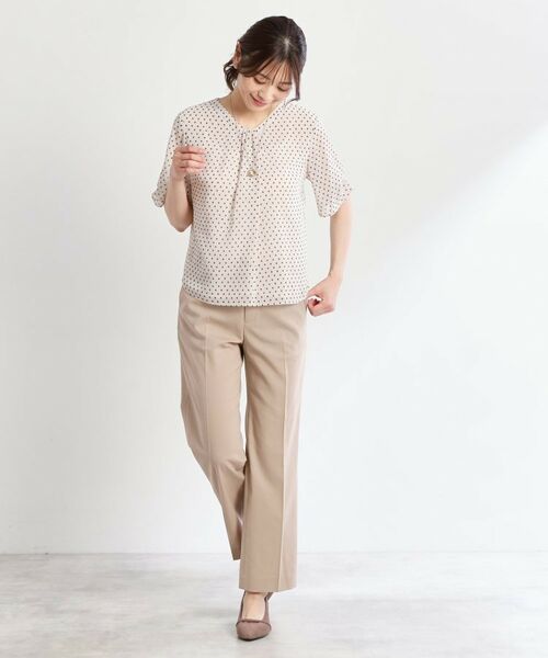 Reflect / リフレクト シャツ・ブラウス | 【マシンウォッシュ可/セットアップ可】コツキ柄プリントブラウス | 詳細9