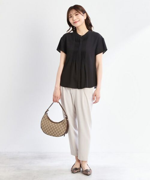 Reflect / リフレクト シャツ・ブラウス | 【インナーに◎／すっきり見え！長め丈】タックデティールブラウス | 詳細12