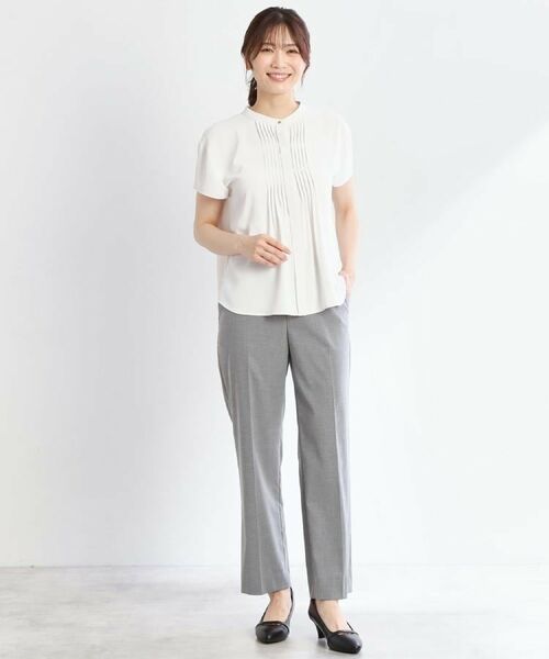 Reflect / リフレクト シャツ・ブラウス | 【インナーに◎／すっきり見え！長め丈】タックデティールブラウス | 詳細2