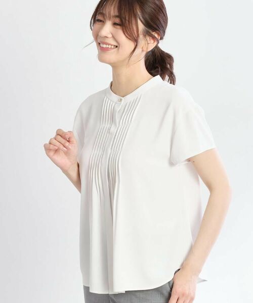 Reflect / リフレクト シャツ・ブラウス | 【インナーに◎／すっきり見え！長め丈】タックデティールブラウス | 詳細26