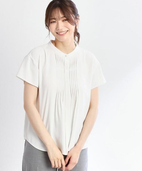 Reflect / リフレクト シャツ・ブラウス | 【インナーに◎／すっきり見え！長め丈】タックデティールブラウス | 詳細5