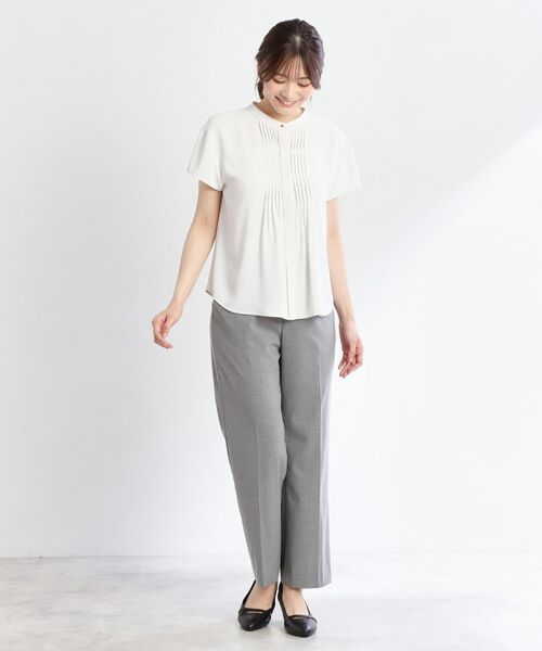 Reflect / リフレクト シャツ・ブラウス | 【インナーに◎／すっきり見え！長め丈】タックデティールブラウス | 詳細6